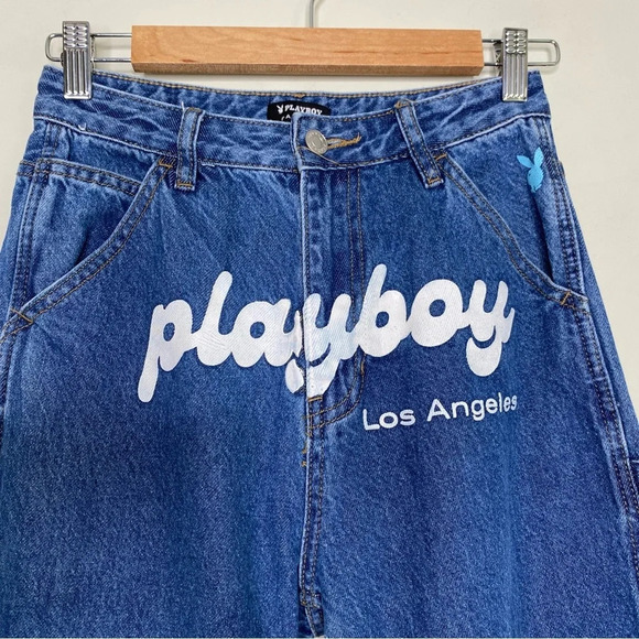 Playboy X PacSun Medium Wash High Rise Carpenter Jeans Size 25 - Picture 4 of 12